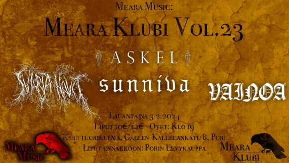 Askel, Svarta Havet & Sunniva live at Meara Klubi, Pori (Finland)